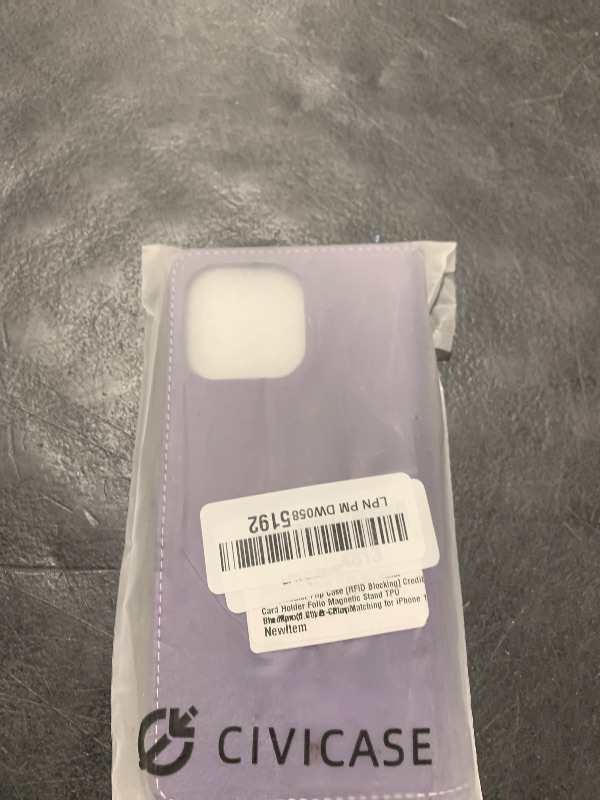Photo 1 of CIVICASE for iPhone 12 Pro Max Wallet Case,Leather Flip Case [RFID Blocking] Credit Card Holder Folio Magnetic Stand TPU Shockproof Cover Color Matching for iPhone 12 Pro Max (6.7") Purple