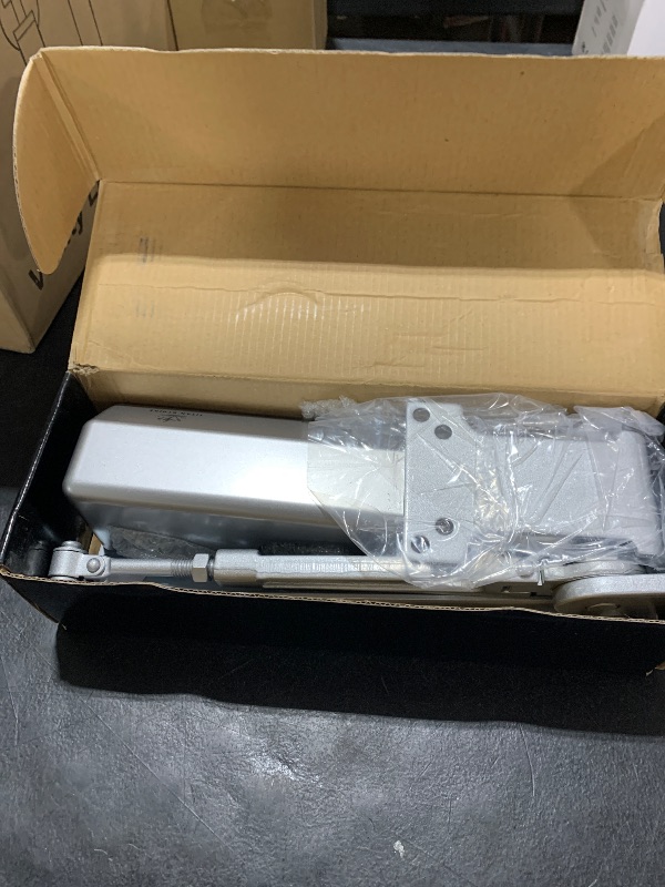 Photo 1 of Heavy Duty Automatic Door Closer with Hold Open, Commercial Indoor/Outdoor Adjustable Door Closure, ANSI Grade 1, UL Certified, ADA Compliant, Versatile Mounting (44-330lb, 30-60in) – Silver