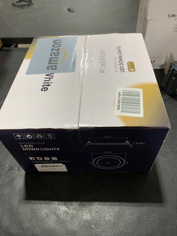 Photo 1 of POWERASIA 12 Pack 6 Inch Ultra-Thin LED Recessed Ceiling Light with Junction Box, 5CCT Dimmable 2700K/3000K/4000K/5000K/6000K,15W 1200lm Can Killer Downlight-ETL and Energy Star Certified