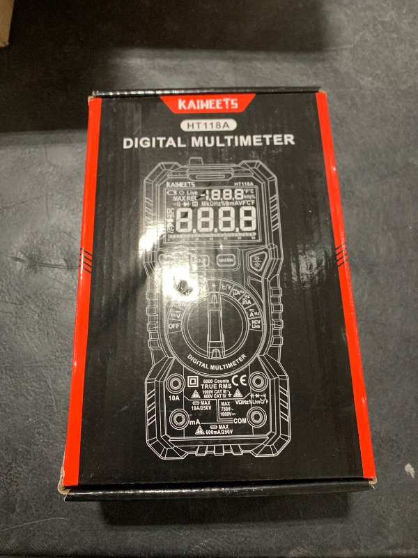 Photo 1 of KAIWEETS Digital Multimeter TRMS 6000 Counts Voltmeter Auto-Ranging Fast Accurately Measures Voltage Current Amp Resistance Diodes Continuity Duty-Cycle Capacitance Temperature for Automotive