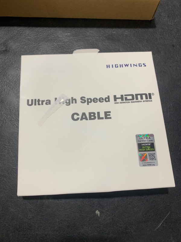 Photo 1 of Highwings 8K 10K 4K HDMI Cable 48Gbps 6.6FT/2M, Certified Ultra High Speed HDMI Cable Braided Cord-4K@120Hz 8K@60Hz, DTS:X, HDCP 2.2 & 2.3, HDR 10 Compatible with Roku TV/PS5/HDTV/Blu-ray