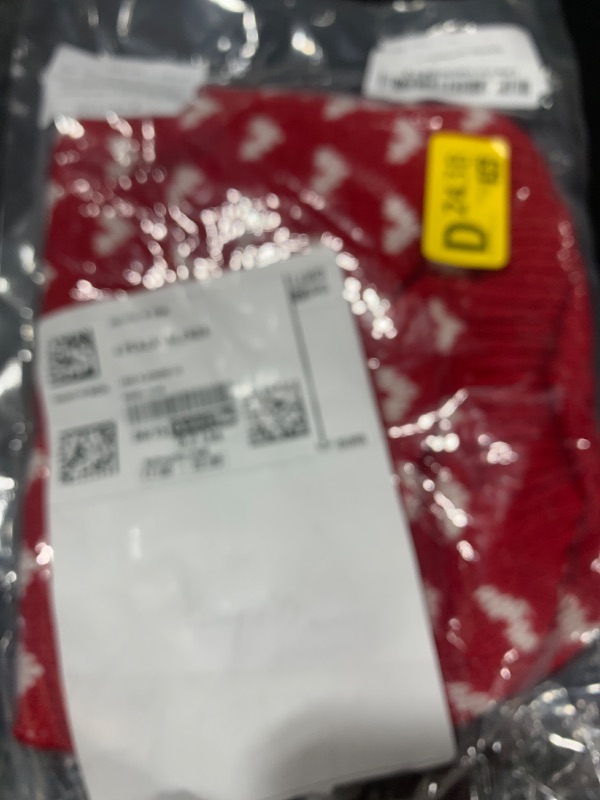 Photo 1 of Dxhycc Dog Knitted Heart Sweater Puppy Sweater Warm Soft Pet Holiday Clothes for Medium Cats and Dogs (Red, L)
