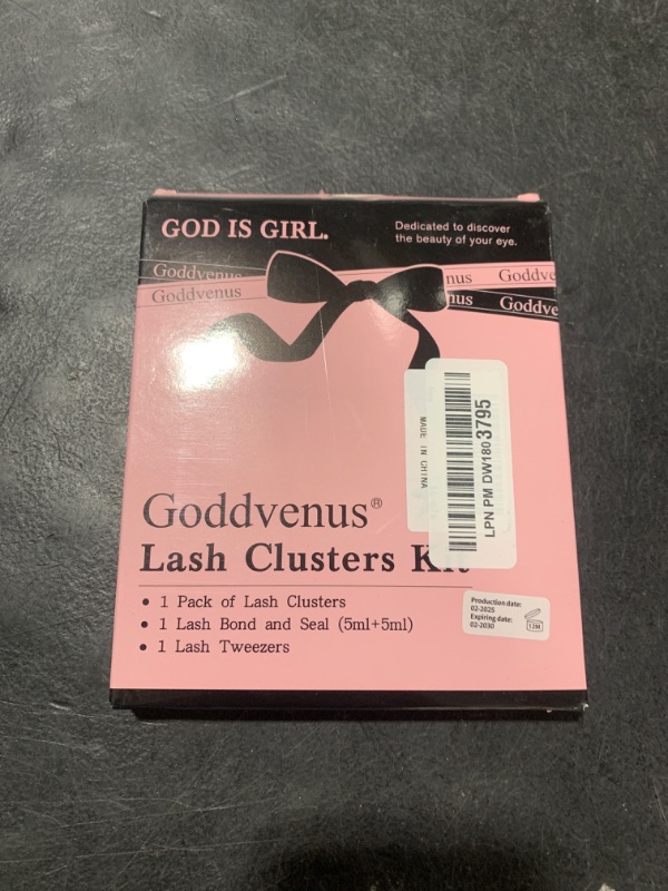 Photo 1 of Goddvenus Lash Extension Kit Wispy Lash Clusters Kit Natural C Curl Fluffy Cluster Eyelash Extensions Individual Lashes Kit with Bottom Lash Clusters Waterproof Bond and Seal Tweezers DIY at Home