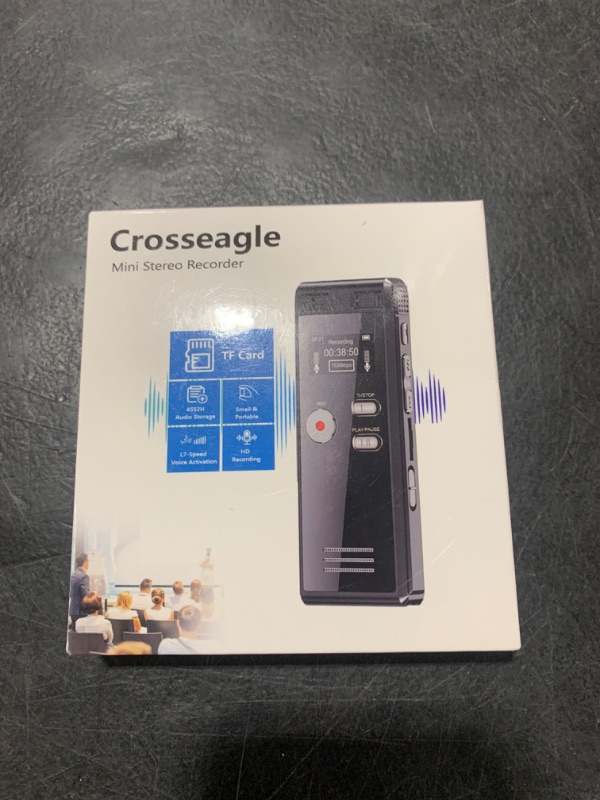 Photo 1 of 64GB Digital Voice Activated Recorder with Playback - 4552 Hours Audio Recording Device, 3072Kpbs HD Dual MIC Tape Recorder Device for Lecture A-B Repeat, MP3 Player,?64GB TF Card Included?