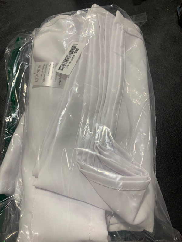 Photo 1 of DONREN 48 Inches Long Pure White Half Blackout Curtains for Cafe Bathroom,Easy-Care Thermal Insulated Rod Pocket Room Darkening Draperies/Drapes,W 52 x L 48,2 Panels