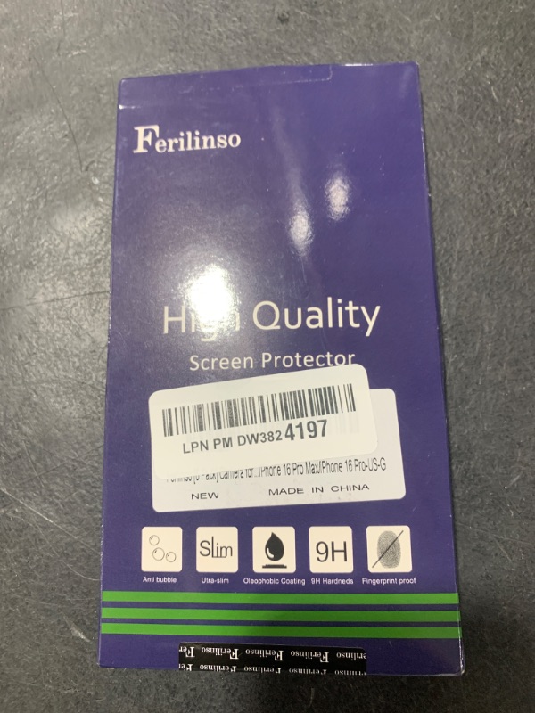 Photo 1 of Ferilinso 6 Pack Camera Lens Protector for iPhone 16 Pro Max/iPhone 16 Pro [Phone Case Friendly], Accessories Camera Screen Protector Tempered Glass