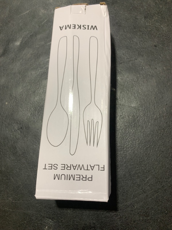 Photo 1 of 20 Pcs Black Silverware Set, Food-Grade Stainless Steel Flatware Set for 4, Square Cutlery Set, Mirror Polished Tableware Eating Utensils Set for Kitchen, Include Knife Fork Spoon Set,Dishwasher Safe