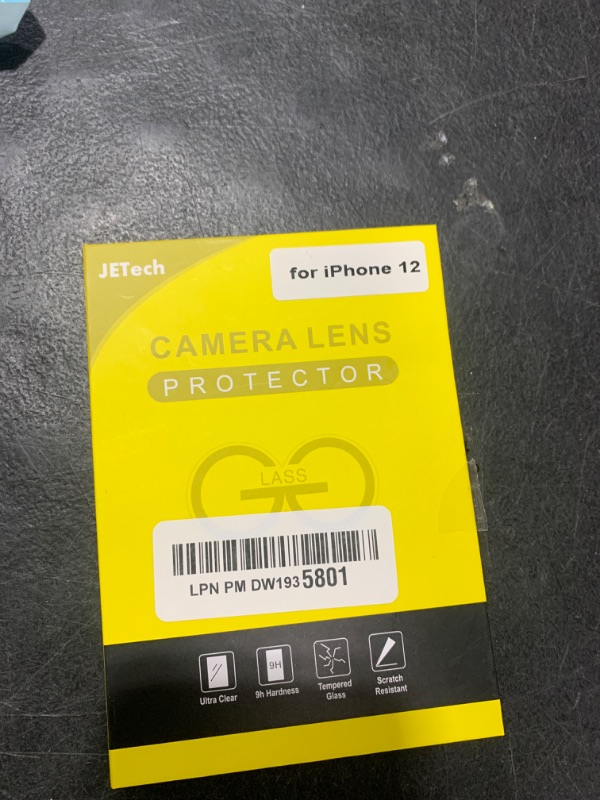 Photo 1 of JETech Camera Lens Protector for iPhone 12 6.1-Inch, 9H Tempered Glass, HD Clear, Anti-Scratch, Case Friendly, Does Not Affect Night Shots, 3-Pack