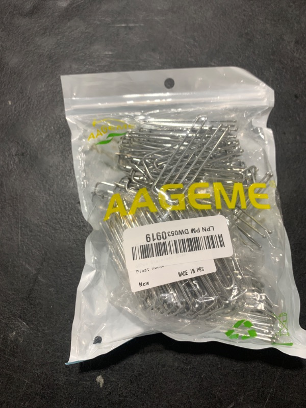 Photo 1 of 60PCS Stainless Steel Drapery Hook and Pin for Pleated Drapes 4 Prongs Pinch Pleat Clips Traverse Pleater 4 End Curtain Hangers for Window Door Bathroom Curtain