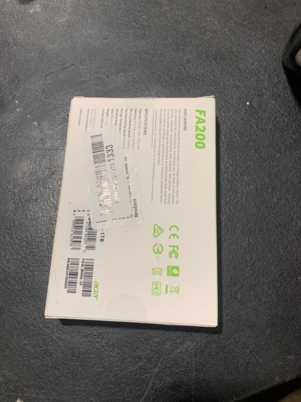 Photo 1 of acer FA200 NVMe Gen4 SSD 1TB, PCIe 4.0, M.2 2280, Read Speeds Up to 7200MB/s, Internal Solid State Drive for Laptop, Desktop PC and PS5 Upgrade - BL.9BWWA.124