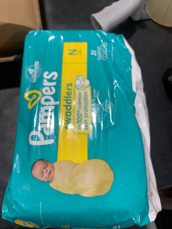 Photo 1 of Pampers Baby Diapers - Swaddlers - Size 0, 31 Count, Ultra Absorbent Disposable Newborn Diaper