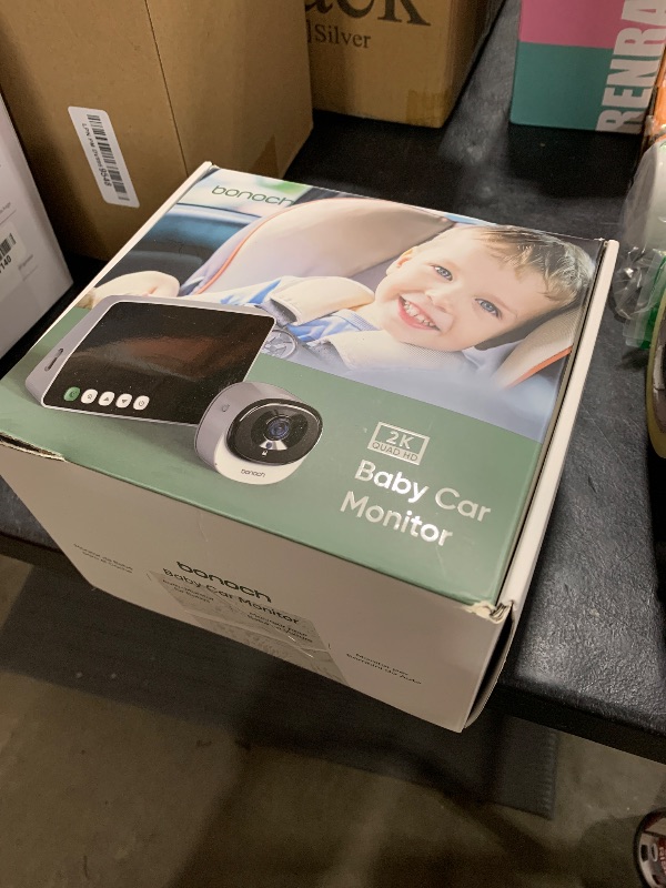 Photo 1 of bonoch 5" 1440P Baby Car Camera - 360 Degree Rotating Wide View Backseat Mirror, USB Powered with Charger, Easy Setup Baby Rear Facing Car Seat Camera, Night Vision