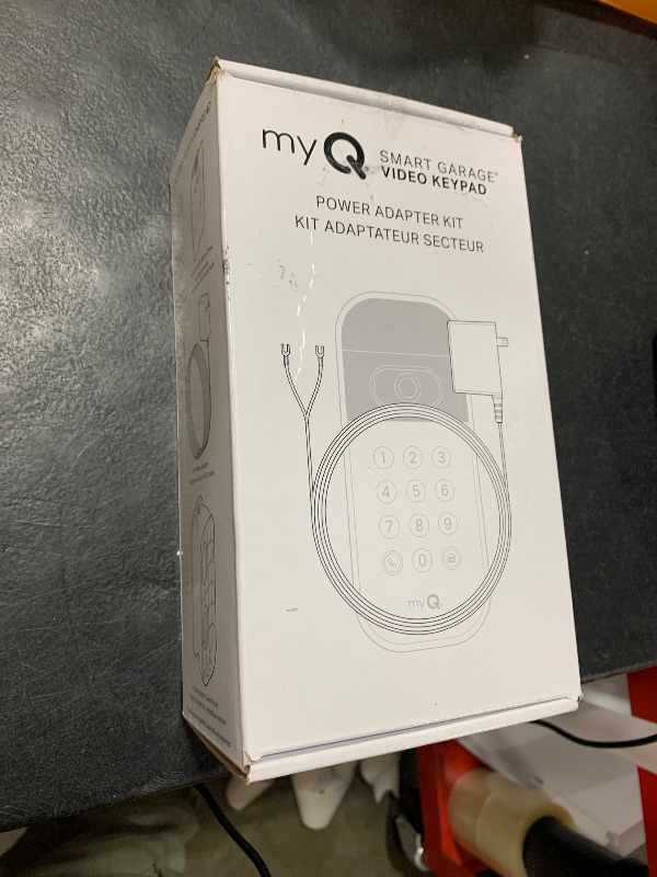 Photo 1 of myQ Smart Garage Door Video Keypad Wired Power Adapter Kit-Works with Chamberlain, LiftMaster and Craftsman openers, White