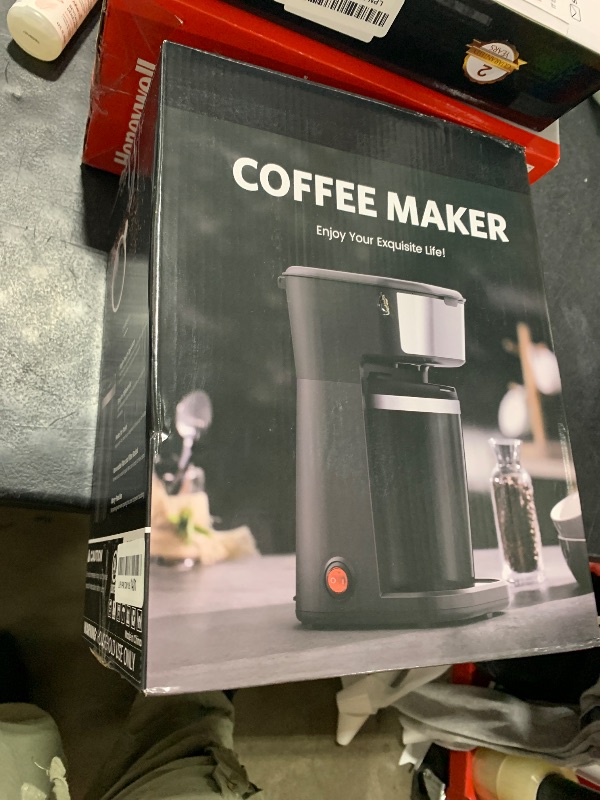 Photo 1 of Personal Single Serve Coffee Maker - Quick Brew with Grounds and Tea Bags (Not Compatible with K-Cups), Includes 14oz Travel Mug, One-Touch Operation