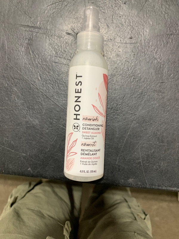 Photo 1 of The Honest Company Conditioning Hair Detangler | Leave-in Conditioner + Fortifying Spray | Tear-free, Cruelty-Free, Hypoallergenic | Almond Nourishing, 4 fl oz
