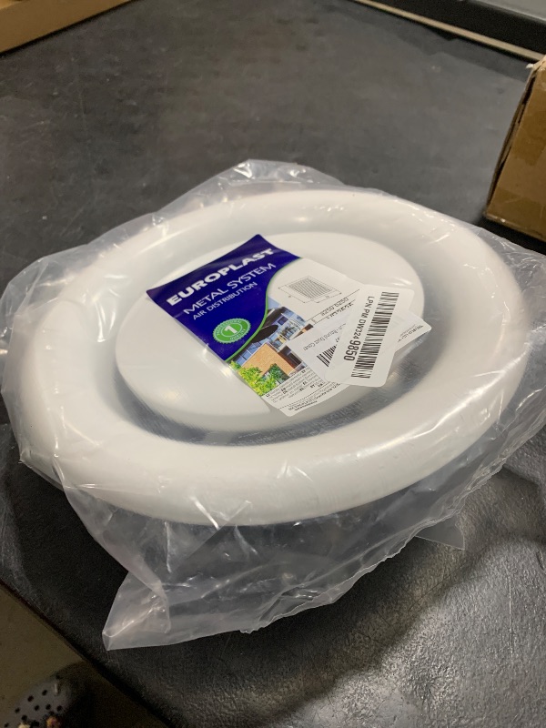 Photo 1 of Repa Market ø8" Inch White Steel Exhaust Diffuser with Flange - Soffit Vent Grille - Adjustable Valve for Optimal Airflow - Quiet Duct Air Extraction - Indoor Ventilation - Round Duct Cover