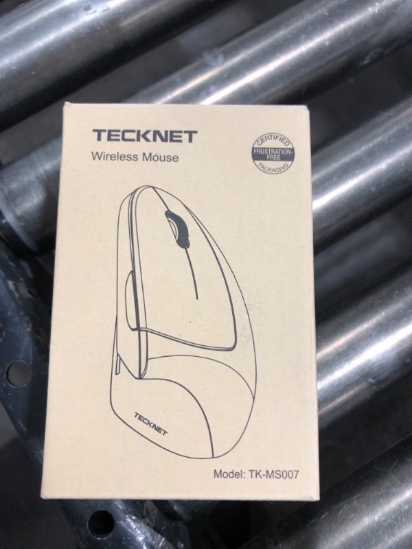 Photo 1 of TECKNET Ergonomic Mouse, 4800 DPI Wireless Vertical Mouse with 5 Adjustable DPI Levels, 2.4GHz Optical Carpal Tunnel Mouse, 6 Buttons Wireless Mouse for Laptop, Desktop, PC, MacBook - Black