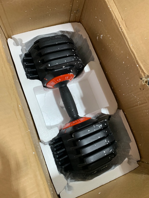 Photo 1 of Adjustable Dumbbell 55LB Single Dumbbell with 10 Weight Options, Anti-Slip Metal Handle for Home Gym Fitness