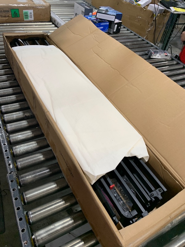 Photo 1 of Amazon Basics Smart Box Spring Bed Base, 5-Inch Height Mattress Foundation, Tool-Free Easy Assembly, Full, 74"L x 53"W x 5"H, White
