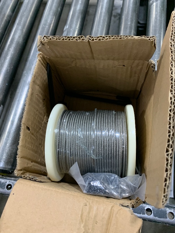 Photo 1 of 1/8'' Steel Wire Rope Kit, 200FT Vinyl Coated Stainless Steel Cable with Turnbuckles