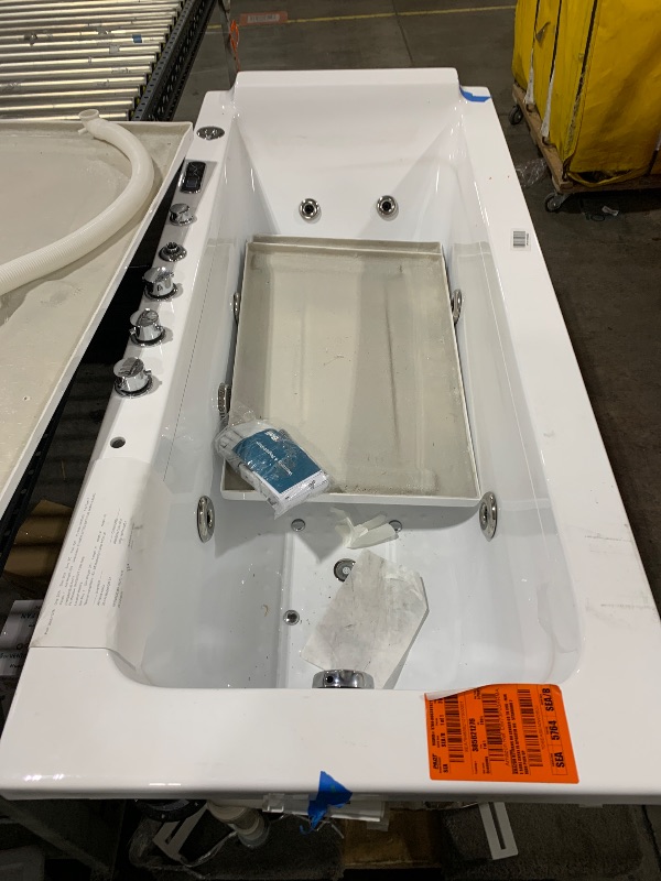 Photo 1 of 67-Inch Jetted Bathtub with Healing Chromotherapy,Jetted Tub with Heater,Comforting Hydro Massage Tub 