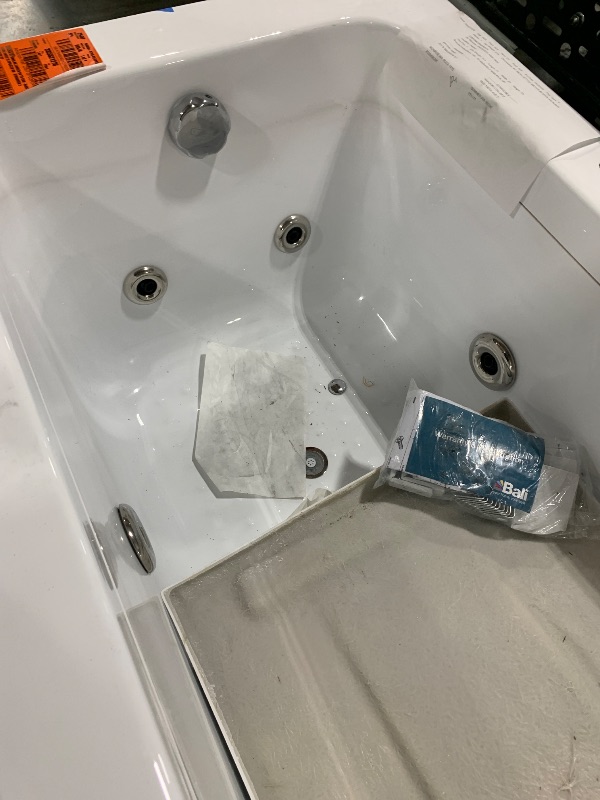 Photo 1 of 67-Inch Jetted Bathtub with Healing Chromotherapy,Jetted Tub with Heater,Comforting Hydro Massage Tub 