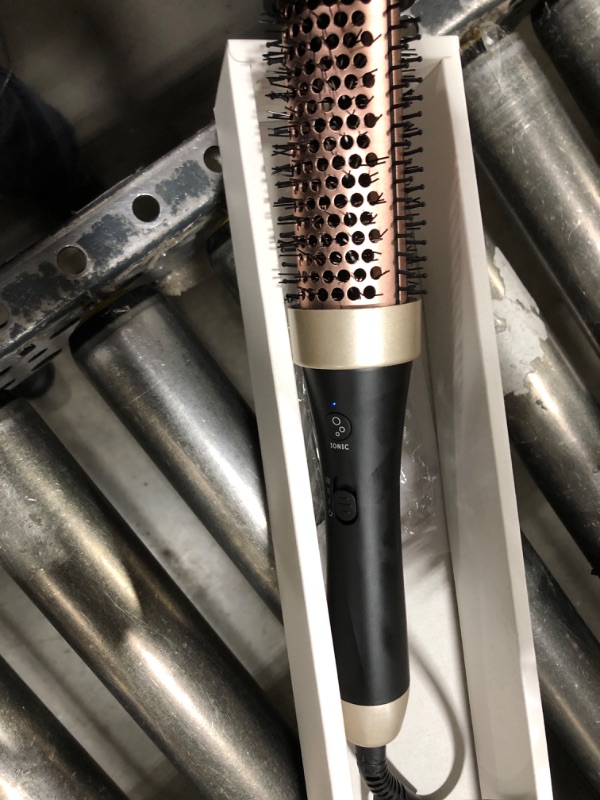 Photo 1 of Ionic Thermal Brush Curling Iron Brush Heat Hair Curling Brush with Ceramic Tourmaline Hair Styler 1.5 Inch Heated Round Hair Brush Dual Voltage Hot Brushes for Volume Hair Curler