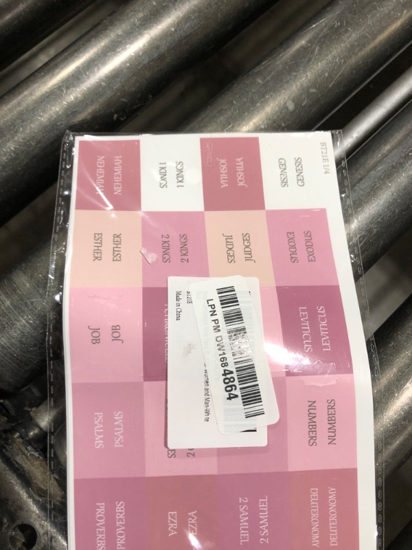 Photo 1 of Laminated Bible Tabs, Reposition Large Print Stickers, Easy to Read and Apply Bible Tabs for Women and Man (White Pink)
