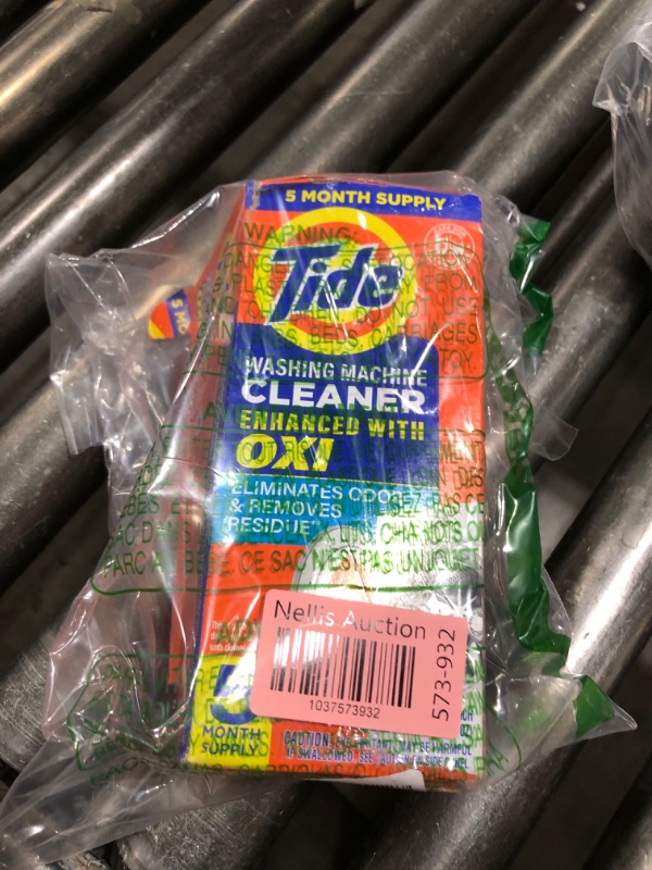 Photo 1 of Washing Machine Cleaner by Tide, Washer Machine Cleaner with Oxi for Front and Top Loader Washer Machines, Deep Cleaning Residue & Odor Eliminator, 5 Month Supply (Packaging May Vary)