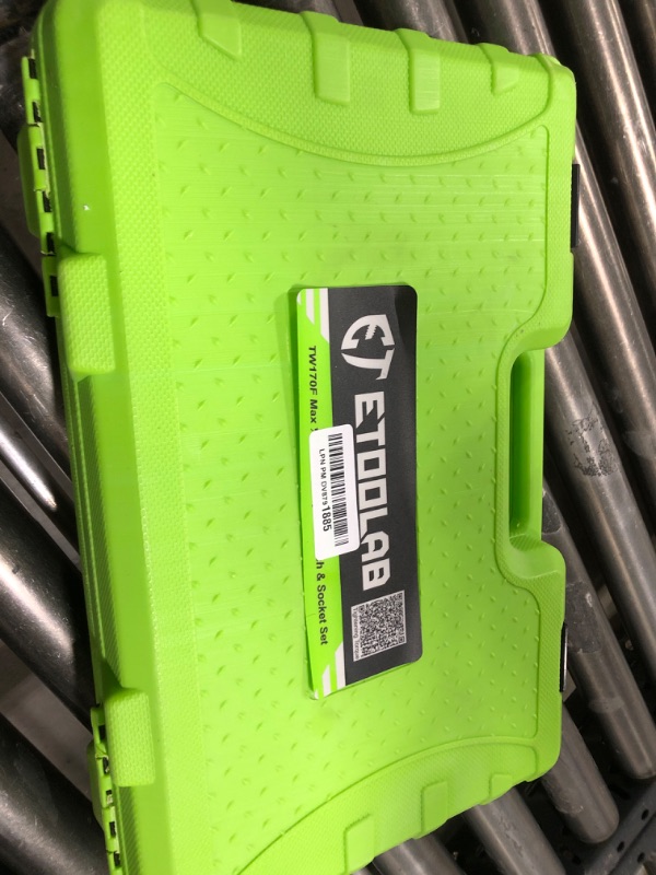 Photo 1 of etoolab 1/2" Drive Click Torque Wrench with Deep Impact Socket (6~24mm),Dual-Range?10-170ft.lb/13.6-230.5Nm?±3% Precision,10" Extension Bar,Universal Joint,Drill Adapter