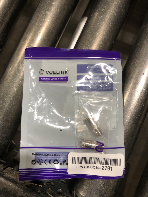Photo 1 of VCE 3GHz Coaxial Cable Connector, RG6 Coax Cable Extender F-Type Nickel Plated Adapter Female to Female for TV Cables, 2 Pack