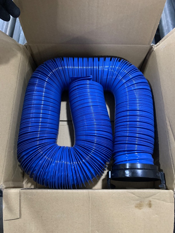 Photo 1 of Valterra D04-0121 20' Blue Standard Bulk Quick Drain with Straight Hose Adapter, ( 1 fitting end only)