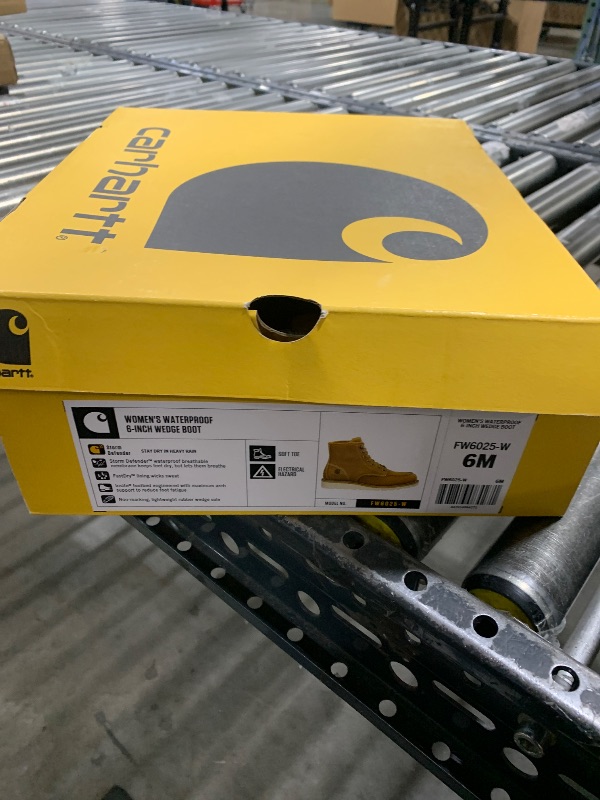 Photo 1 of Carhartt Women's Wedge 6" Waterproof Soft Toe Ankle Boot, Light Brown - Size 6 M