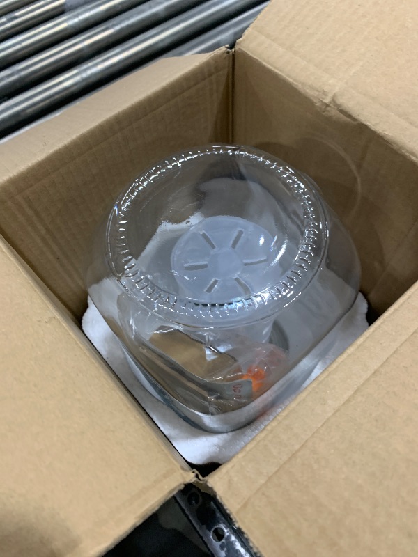 Photo 1 of 1 Gallon Glass Beverage Dispenser with Lid, Stainless Steel Spigot, Glass Drink Dispensers 