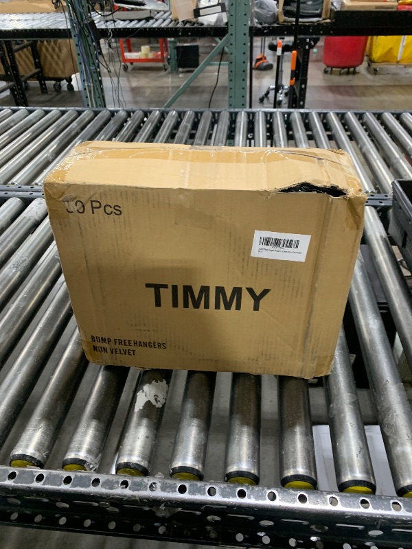 Photo 1 of TIMMY Plastic Hangers 50 Pack No Shoulder Bump Suit Hangers Non Slip Space Saving Clothes Hangers 