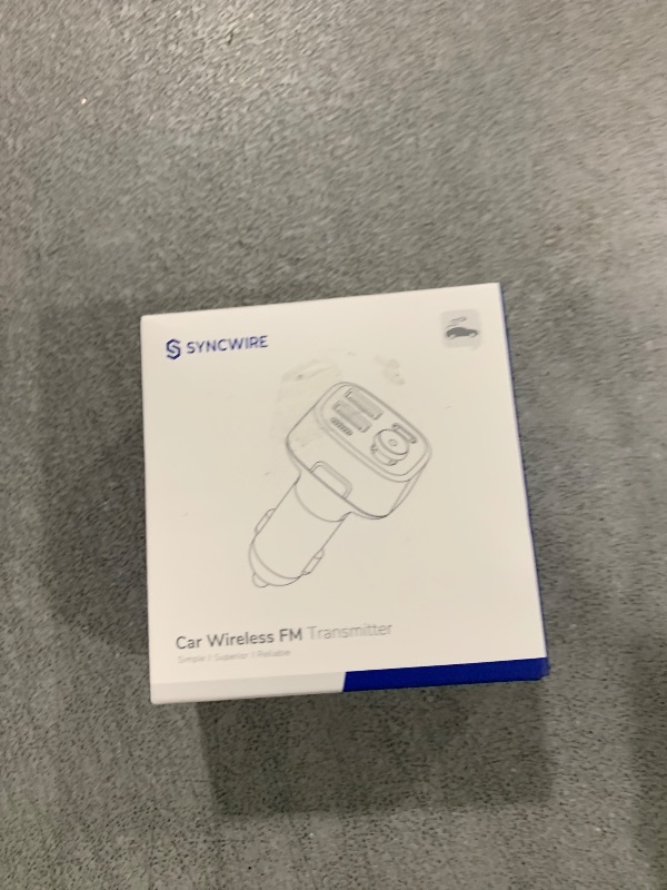 Photo 1 of Syncwire Bluetooth 5.4 FM Transmitter Car Adapter 48W (PD 36W & 12W) [Light Switch] [HiFi Bass Sound] [Fast Charging] Wireless Radio Music Adapter LED Display Hands-Free Calling Support USB Drive