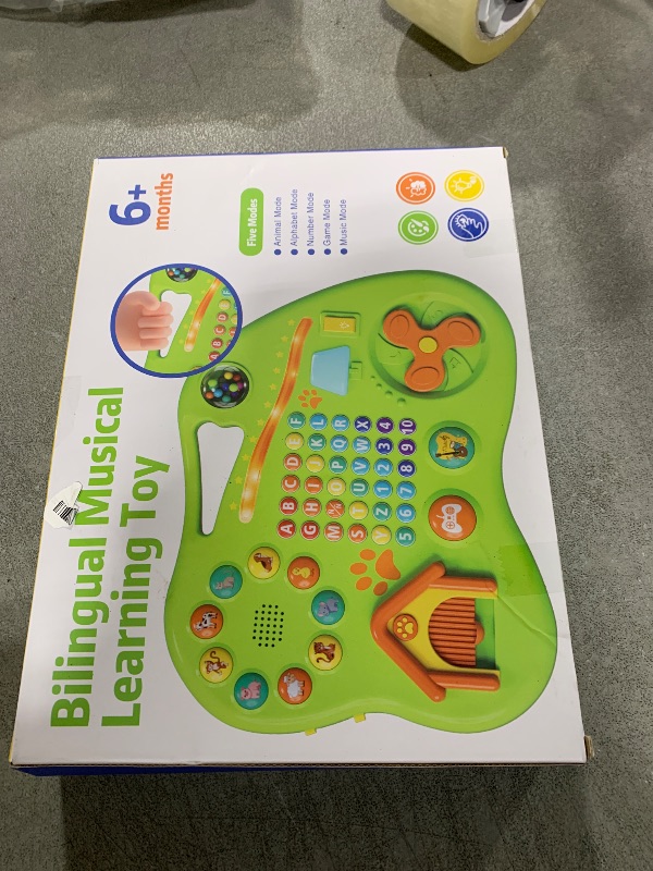Photo 1 of 9-in-1 Bilingual Educational Toy for 1 Year Old Girl Boy, Montessori Musical Toys for Toddlers 1-3, Learning Baby Toy 6-12-18 Month Age, First Christmas 1st Birthday Gifts for 1-2 Year Old