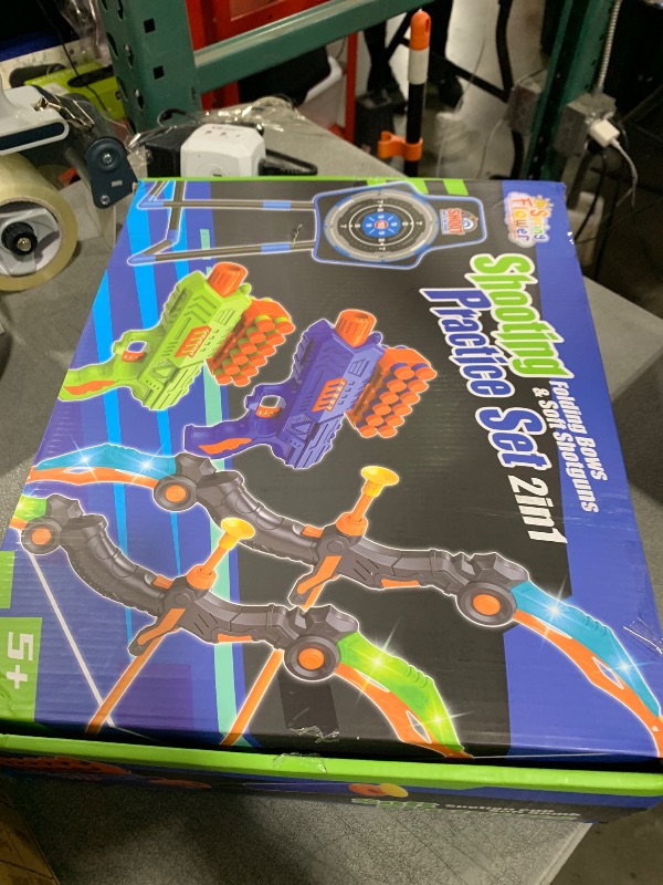 Photo 1 of SpringFlower 2 Bow and Arrow Sets with LED Light-up,2 Foam Dart Guns for Kids 5 6 7 8 9 10+ Years Old, Archery Set with Standing Target for Boys & Girl, Ideal Gift