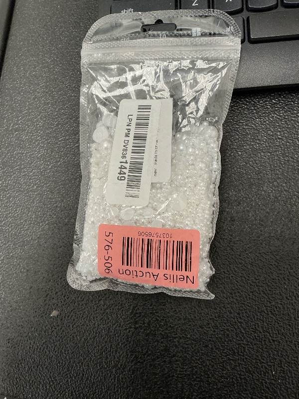 Photo 1 of 6500Pcs 2-10mm White Flatback Pearls for Crafting Nail Art Mixed Size Half Round Pearls Bulk for Artwork Making Craft DIY Accessory