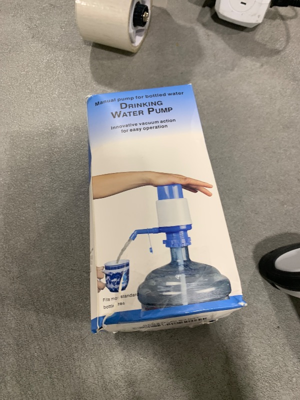 Photo 1 of Buoluty 5 Gallon Water Pump, Manual Water Pump, for 5 Gallon Water Bottles, Made Plastic, Cleaning Brush Included(Blue)