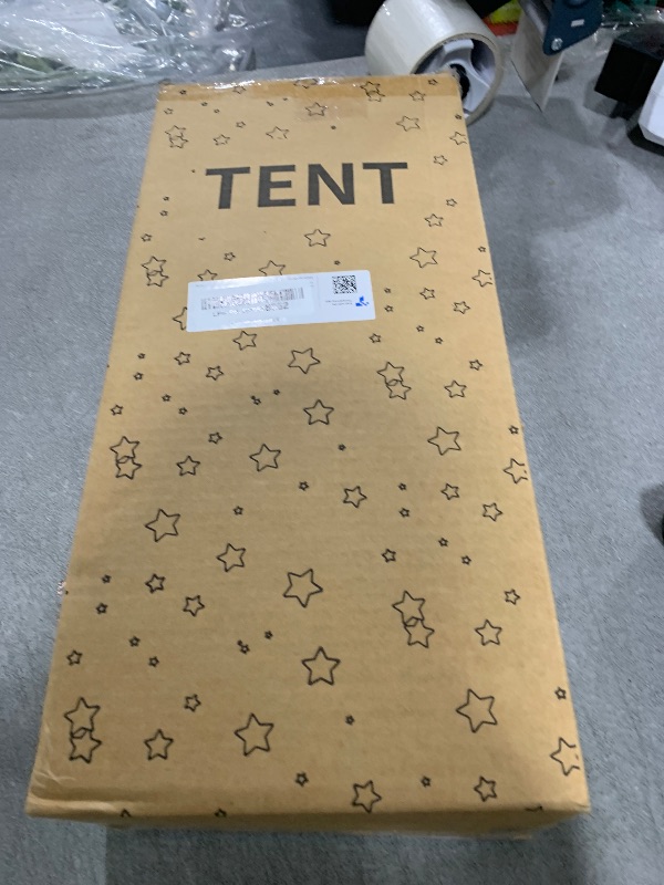 Photo 1 of Monobeach Princess Tent Girls Large Playhouse Kids Castle Play Tent with Star Lights Toy for Children Indoor and Outdoor Games, 55'' x 53'' (DxH)