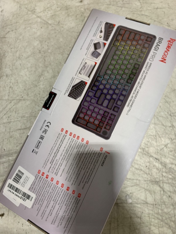 Photo 1 of Redragon Wireless Mechanical Keyboard, 3 Mode Gasket Mounted RGB Gaming Keyboard with Volume Knob, Pre-Lubed Linear Switches, MDA-Profile, 98 Keys Hot Swappable Creamy Keyboard for PC/Tablet/Xbox/PS4