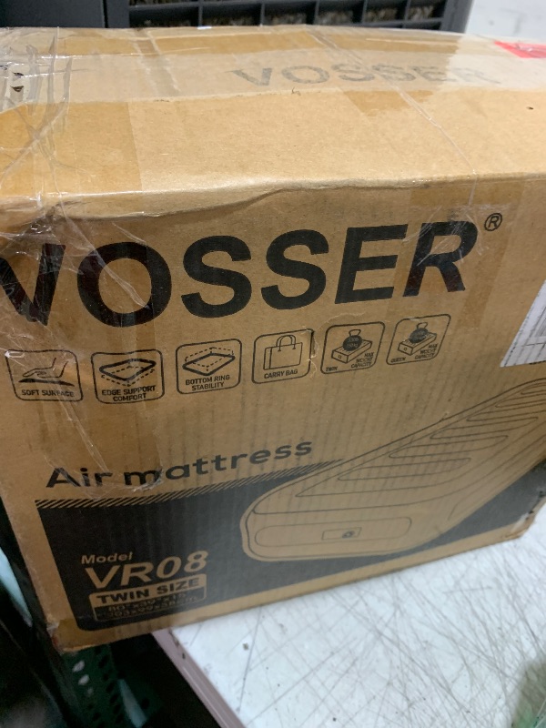 Photo 1 of VOSSER Twin Air Mattress with Built-in Pump,Fast & Easy Inflation/Deflation Inflatable Mattress, Foldable Blow Up Mattress with Storage Bag, Inflatable Bed for Home, Camping & Guests