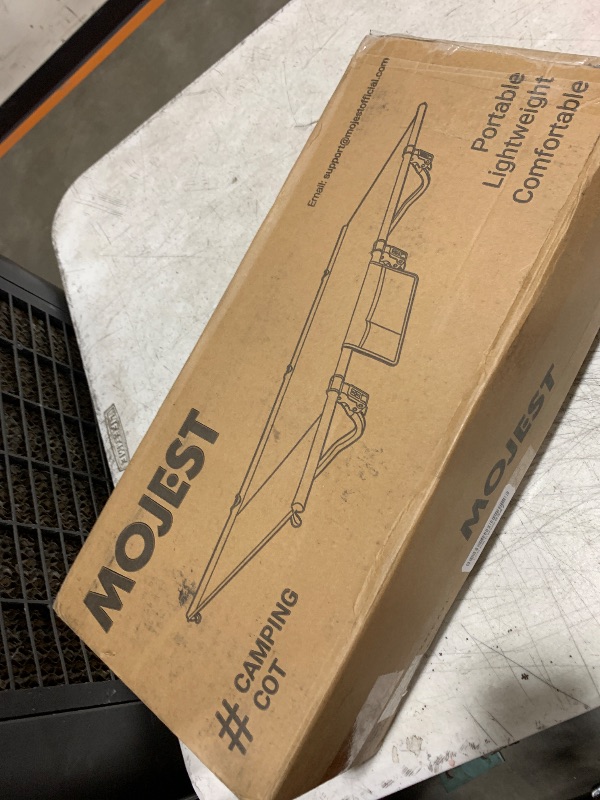 Photo 1 of Mojest Ultralight Camping Cot for Adults - Portable Folding Camping Bed, Supports 350 lbs - Lightweight for Travel, Camping, Hiking, Backpacking, Mountaineering, Black