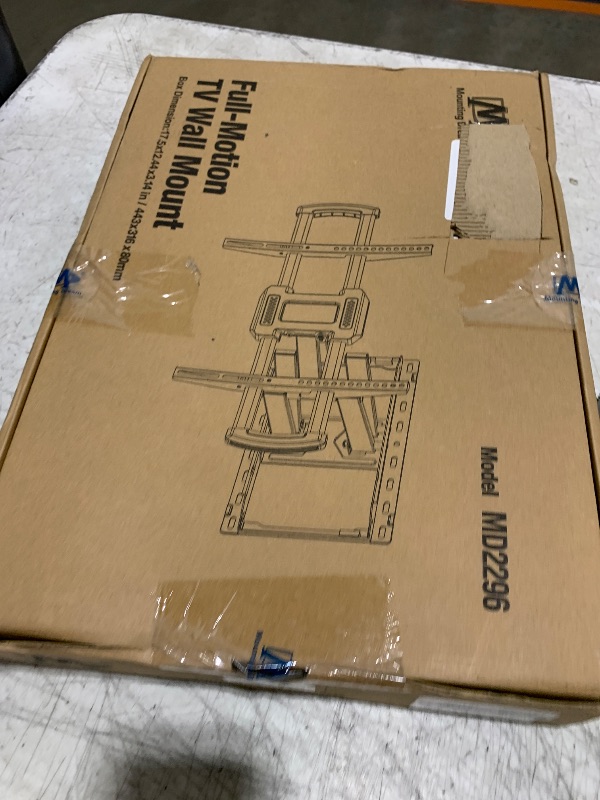 Photo 1 of Mounting Dream TV Wall Mount, UL Listed Full Motion Mount Bracket for 42-84 Inch Flat Screen TVs, Swivel Articulating Dual Arms, Max VESA 600x400mm, 100 LBS Loading, Fits 16 Inches Wood Studs, MD2296