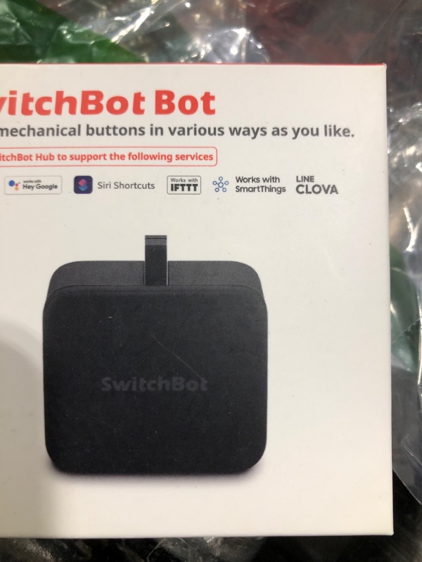 Photo 1 of SwitchBot Smart Switch Button Pusher - Bluetooth Fingerbot for Rocker Switch/One-Way Button, Automatic Light Switch, Timer and APP Control, Works with Alexa When Paired with SwitchBot Hub (Black)