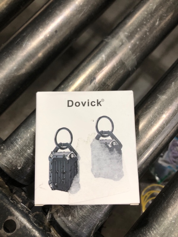 Photo 1 of Dovick- Waterproof Airtag Keychain Holder Case,Screw Full Cover Compatible with Apple Air Tag Tracker Key Ring (Black 2Pack)