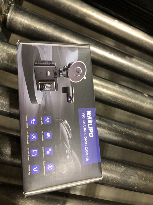Photo 1 of Dash Cam Front and Rear: 4K Dual Channel Dash Cam - 5GHz WiFi, Dash Camera for Cars with 64GB Card, 2.0" IPS Screen, App Control, G-Sensor, Loop Recording, 170° Wide Angle, Night Vision, Parking Mode