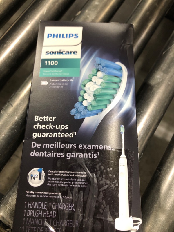 Photo 1 of PHILIPS Sonicare 1100 Power Toothbrush, Rechargeable Electric Toothbrush, White Grey HX3641/02