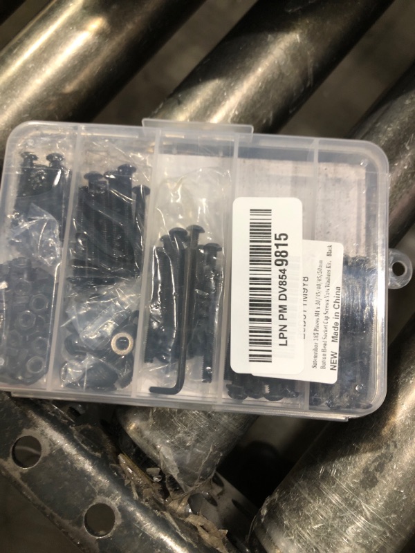 Photo 1 of 185 Pieces M4 x 30/35/40/45/50mm Button Head Socket Cap Screws Nuts Washers Set Black, Sutemribor M4 Long Screws, M4 Black Screws Nuts Washers Assortment Kit, 10.9 Grade Alloy Steel, Fully Threaded